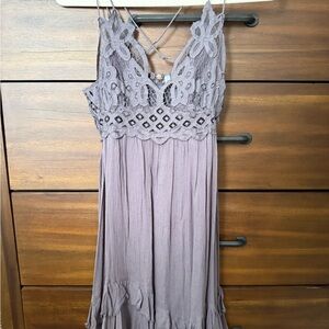 Gray/purple Free People dress